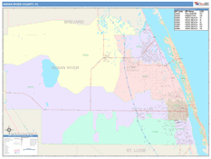 Indian River County, FL Digital Map Color Cast Style